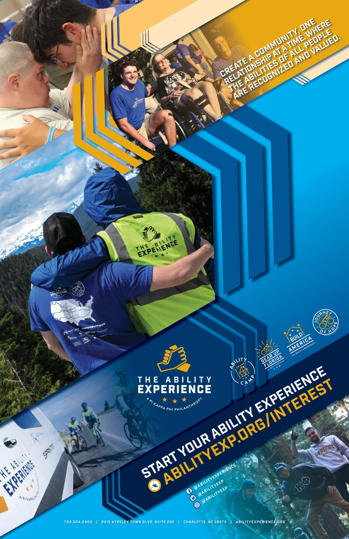 Inside panels of the 2019 Ability Experience recruitment handout