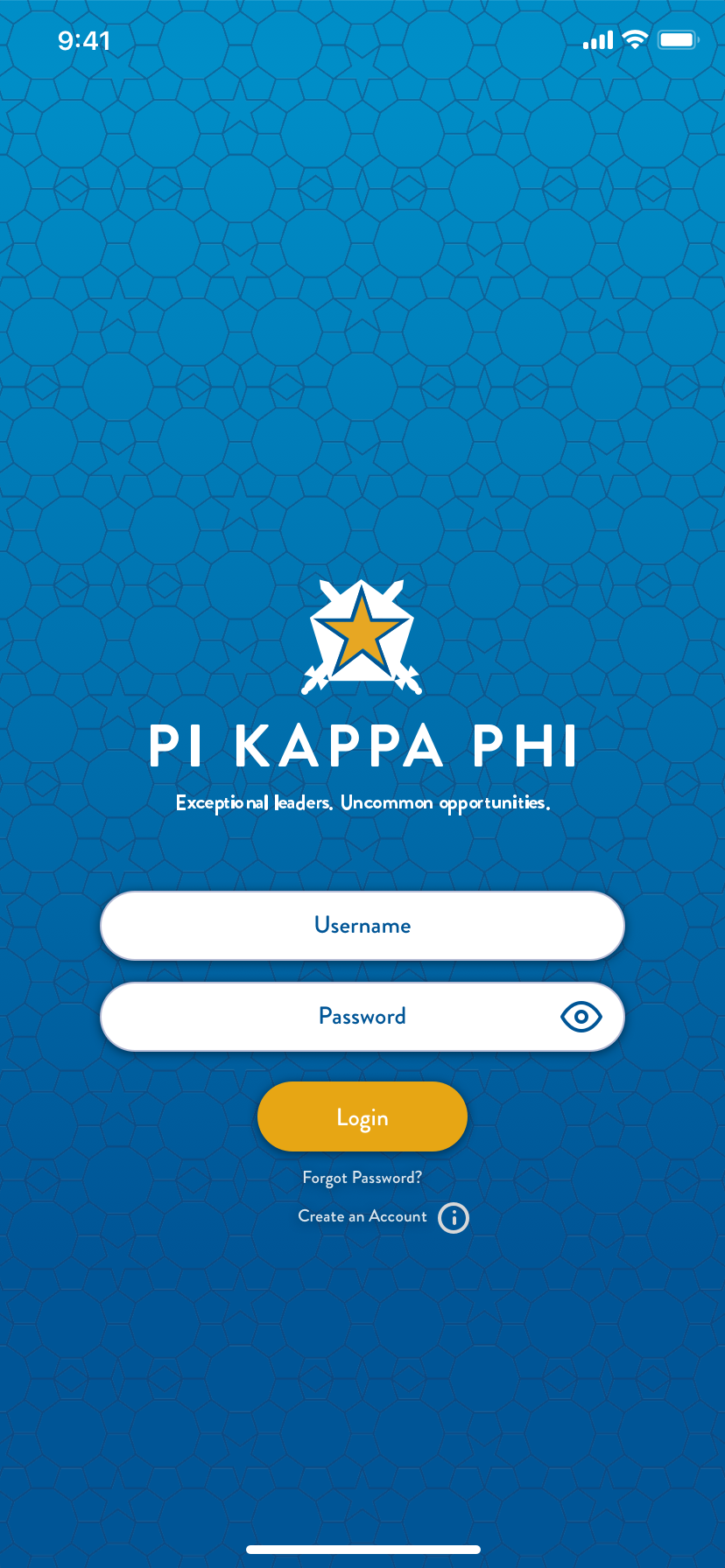 Original 2020 Pi Kapp App welcome screen export
